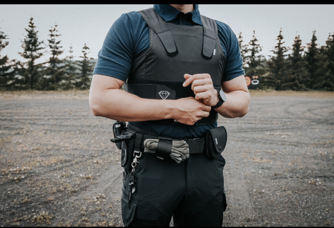 Concealed covert Pro vest/ Carrier with 360 IIIA soft body armour with 15J stab and slash protection.