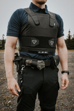 PRO Concealed vest with 360 IIIA soft body armour with 15J stab and slash protection.